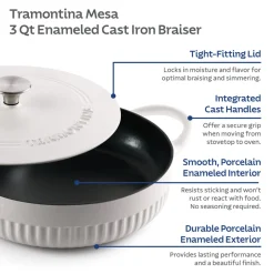 Mesa 3.5 Quart Enameled Cast Iron Braiser