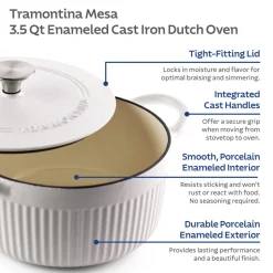 Mesa 3.5 Quart Enameled Cast Iron Dutch Oven