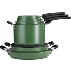 Nesting 11 Piece Ceramic Nonstick Cookware Set