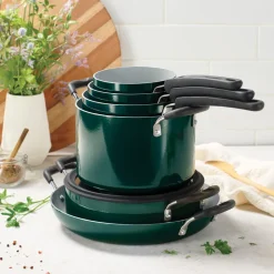 Nesting 11 Piece Ceramic Nonstick Cookware Set