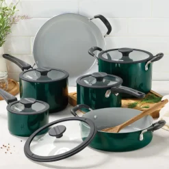 Nesting 11 Piece Ceramic Nonstick Cookware Set