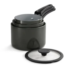 Nesting 6 Piece Ceramic Nonstick Cookware Set