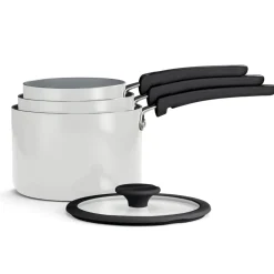 Nesting 6 Piece Ceramic Nonstick Cookware Set