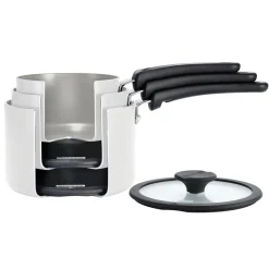Nesting 6 Piece Ceramic Nonstick Cookware Set