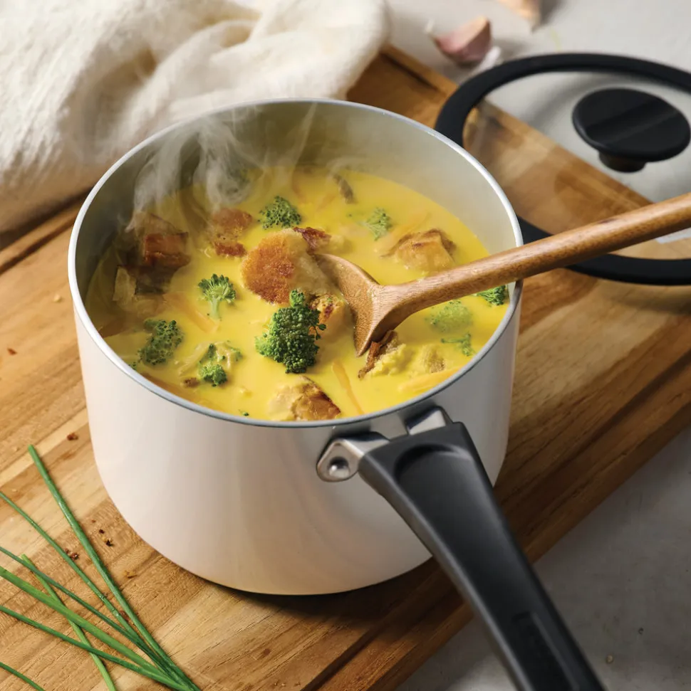 Nesting 6 Piece Ceramic Nonstick Cookware Set