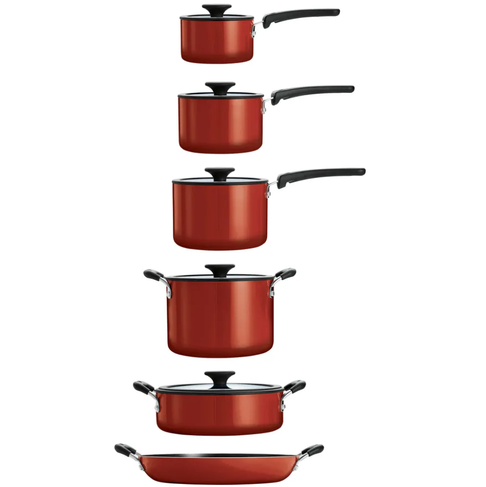 Nesting 11 Piece Nonstick Cookware Set