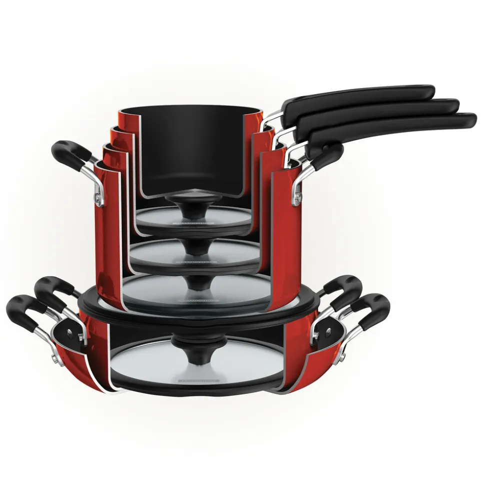 Nesting 11 Piece Nonstick Cookware Set