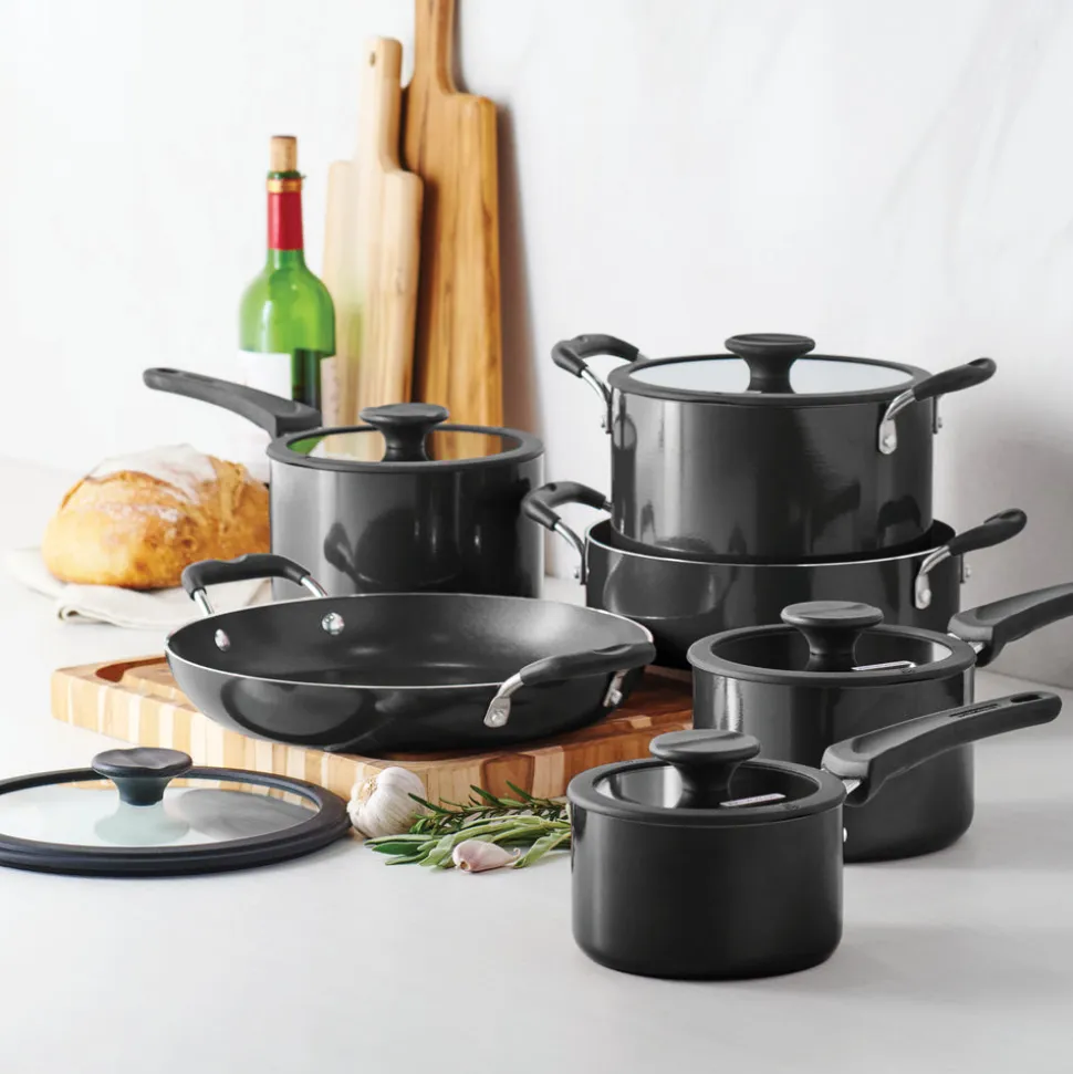 Nesting 11 Piece Nonstick Cookware Set