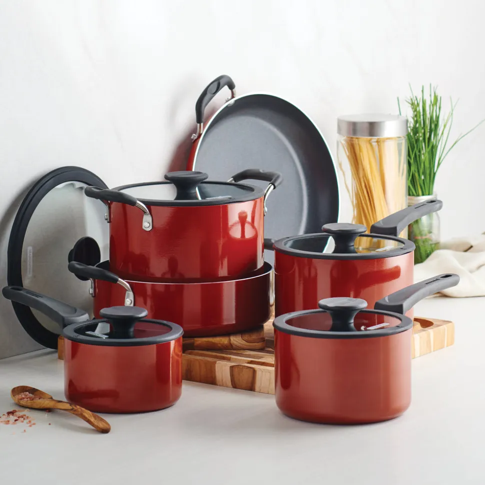 Nesting 11 Piece Nonstick Cookware Set