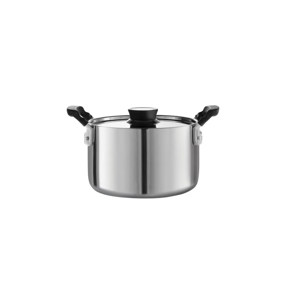 Nesting 6 Piece Stainless Steel Tri-Ply Clad Sauce and Stock Pot Set