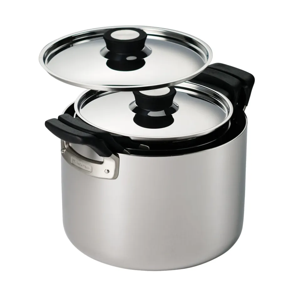 Nesting 6 Piece Stainless Steel Tri-Ply Clad Sauce and Stock Pot Set