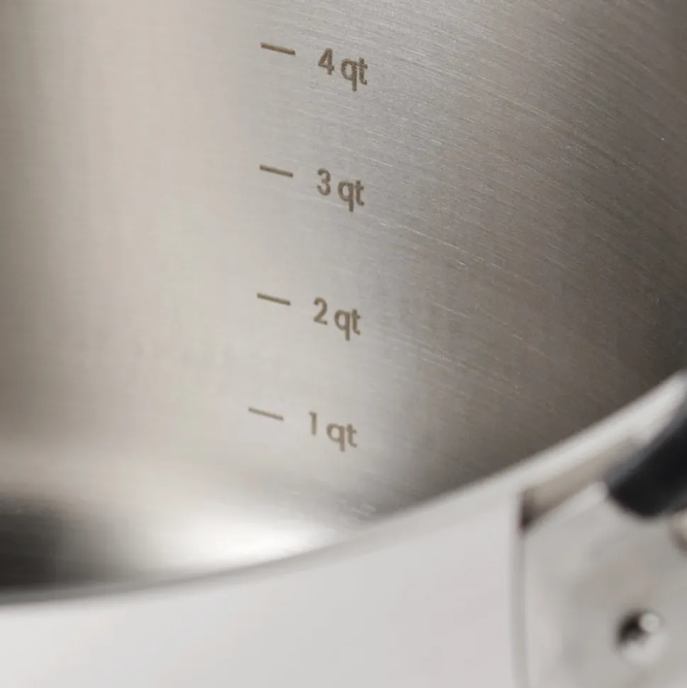 Nesting 6 Piece Stainless Steel Tri-Ply Clad Sauce and Stock Pot Set