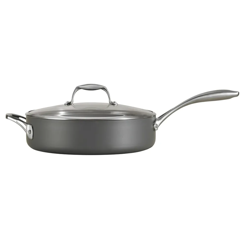 OnyxPro 5.5 Quart Hard Anodized Aluminum Covered Deep Saute Pan
