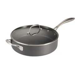 OnyxPro 5.5 Quart Hard Anodized Aluminum Covered Deep Saute Pan