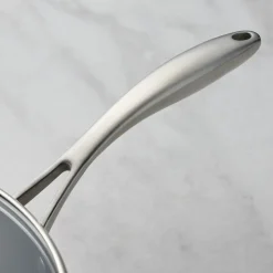 OnyxPro 5.5 Quart Hard Anodized Aluminum Covered Deep Saute Pan