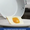 3-Pack Ceramic Fry Pan Set – Bering Sea Blue