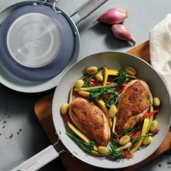 3-Pack Ceramic Fry Pan Set – Bering Sea Blue