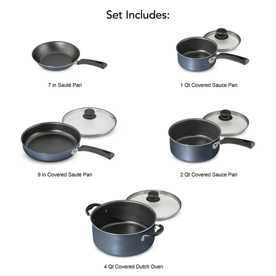 9 Piece Aluminum Nonstick Cookware Set