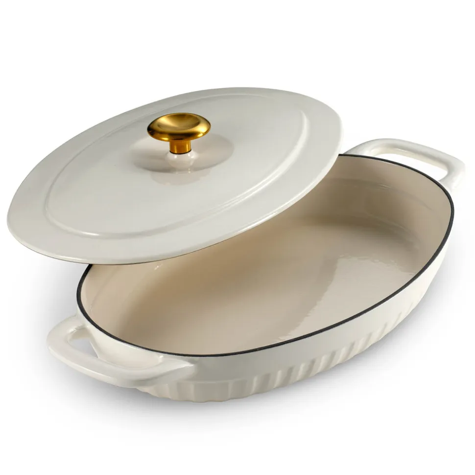2 Piece Cast Iron Au Gratin Dish