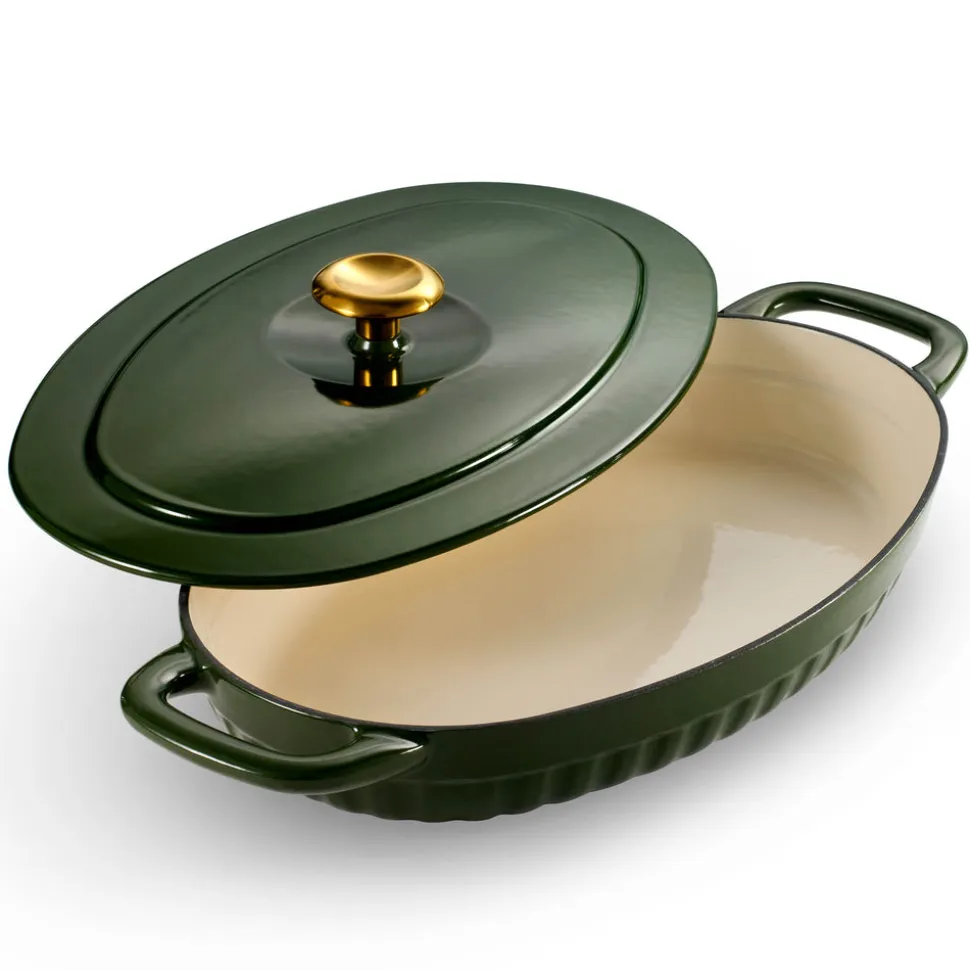 2 Piece Cast Iron Au Gratin Dish