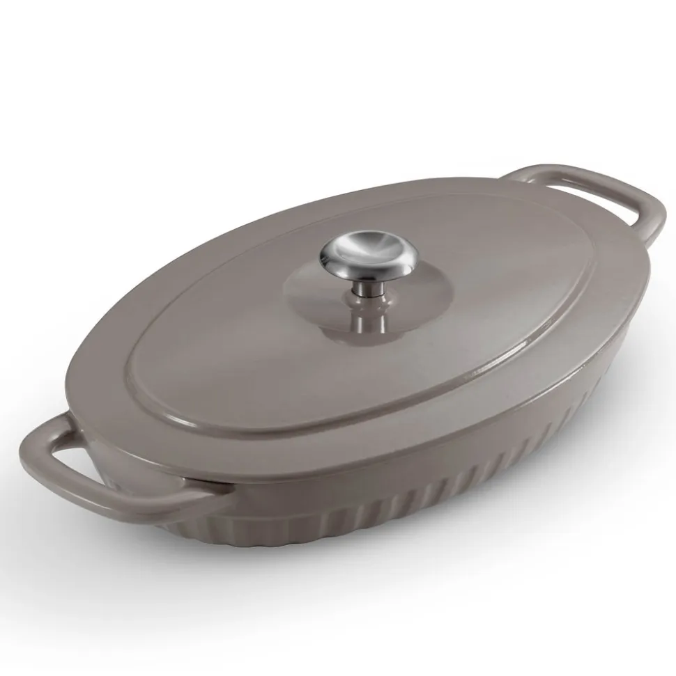 2 Piece Cast Iron Au Gratin Dish