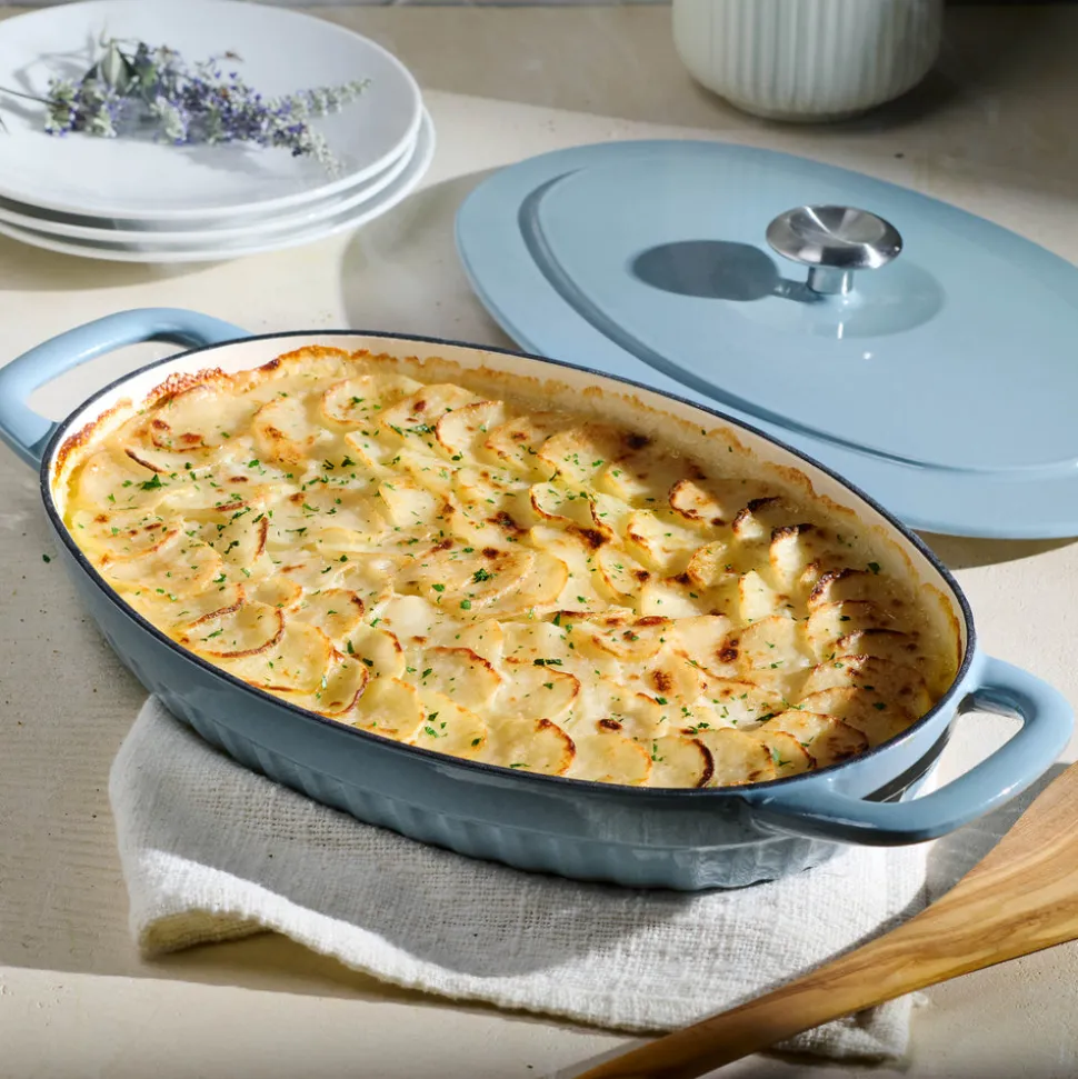 2 Piece Cast Iron Au Gratin Dish