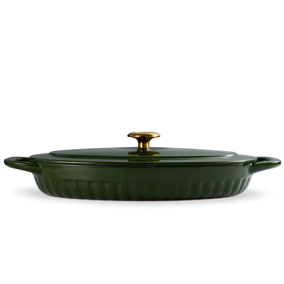 2 Piece Cast Iron Au Gratin Dish