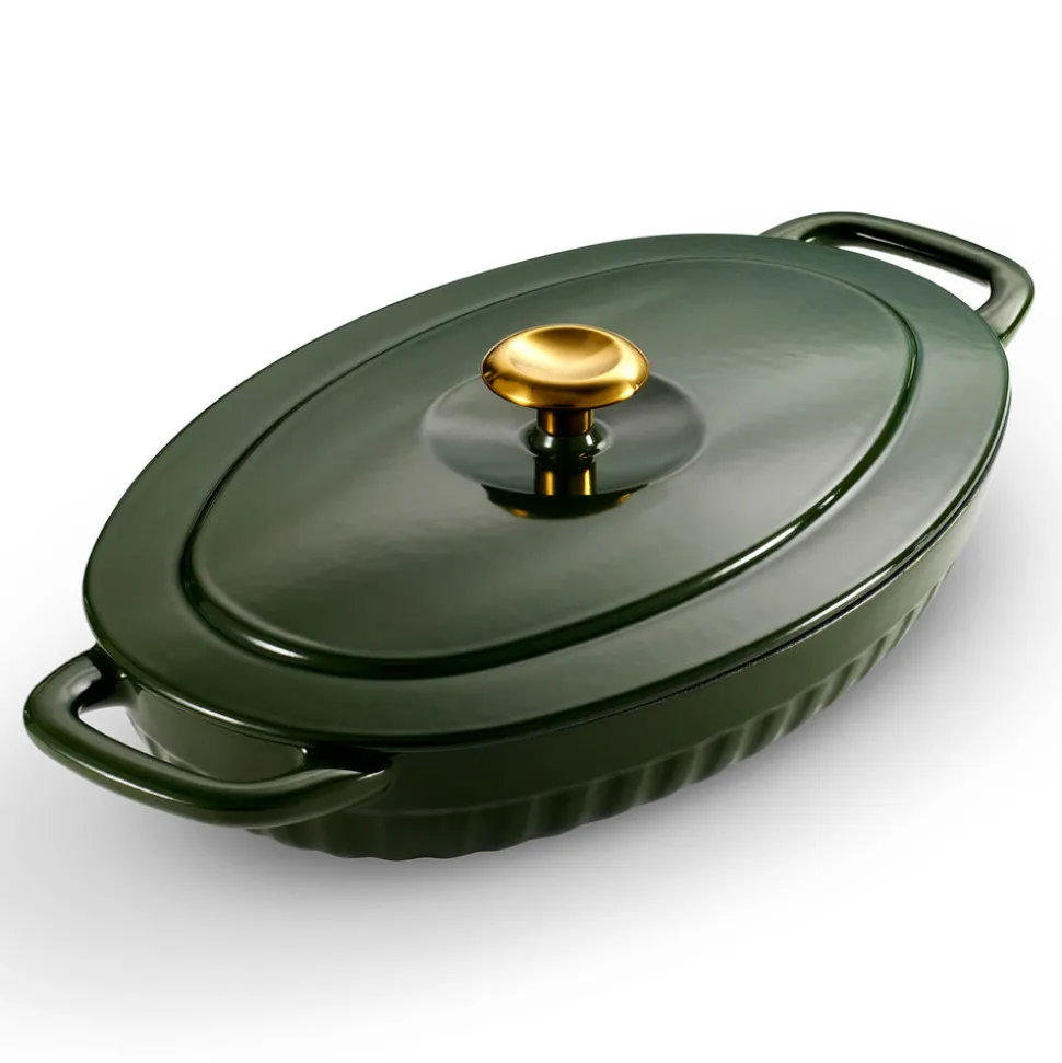 2 Piece Cast Iron Au Gratin Dish