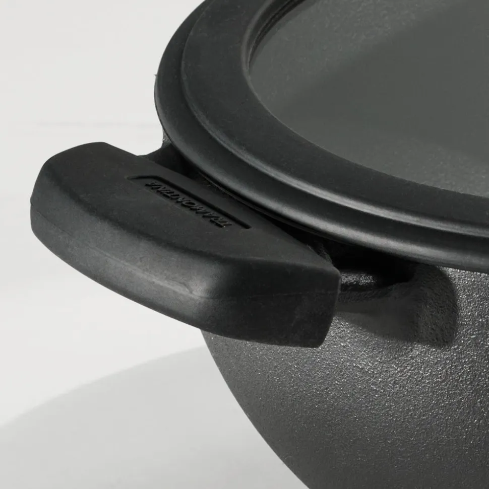 3 Piece Cast Iron 7 Quart Deep Kadai & Flat Tawa Cookware Set