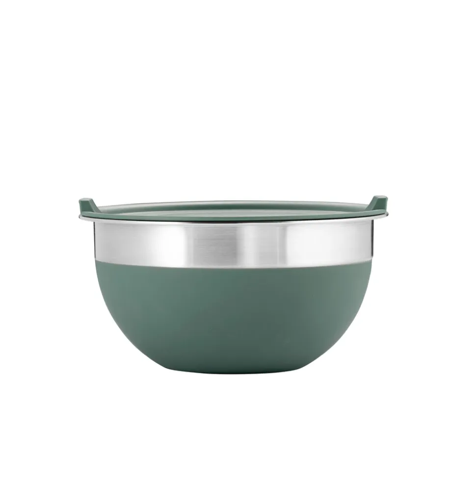 10 Piece Covered Stainless Steel and Silicone Mixing Bowl Set with Grating Tools