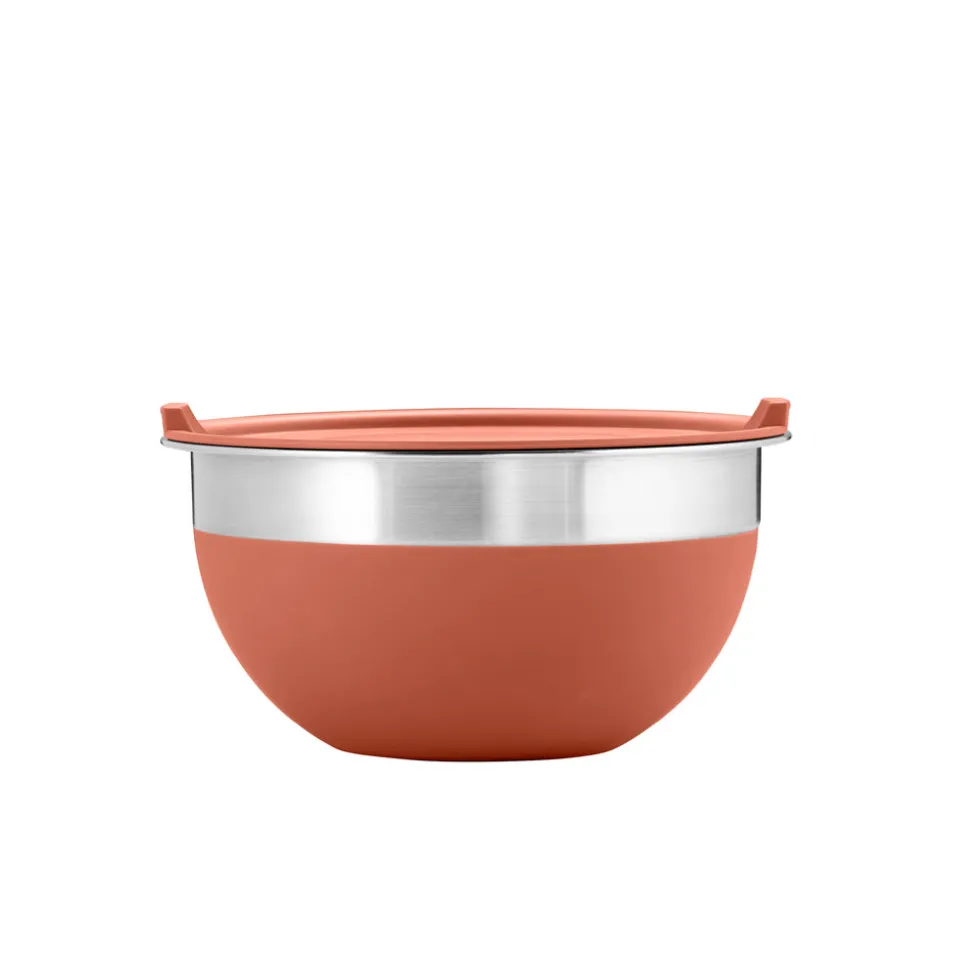 10 Piece Covered Stainless Steel and Silicone Mixing Bowl Set with Grating Tools