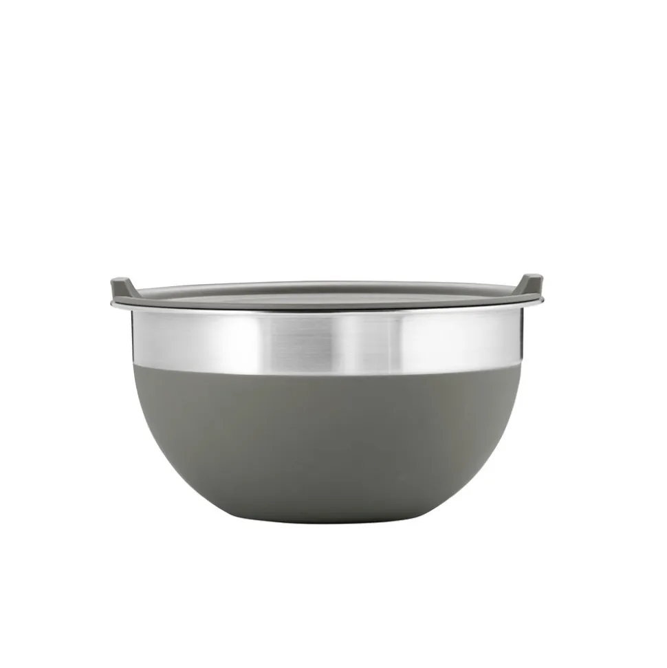 10 Piece Covered Stainless Steel and Silicone Mixing Bowl Set with Grating Tools