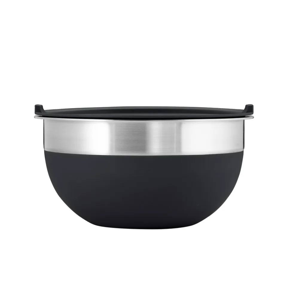 10 Piece Covered Stainless Steel and Silicone Mixing Bowl Set with Grating Tools