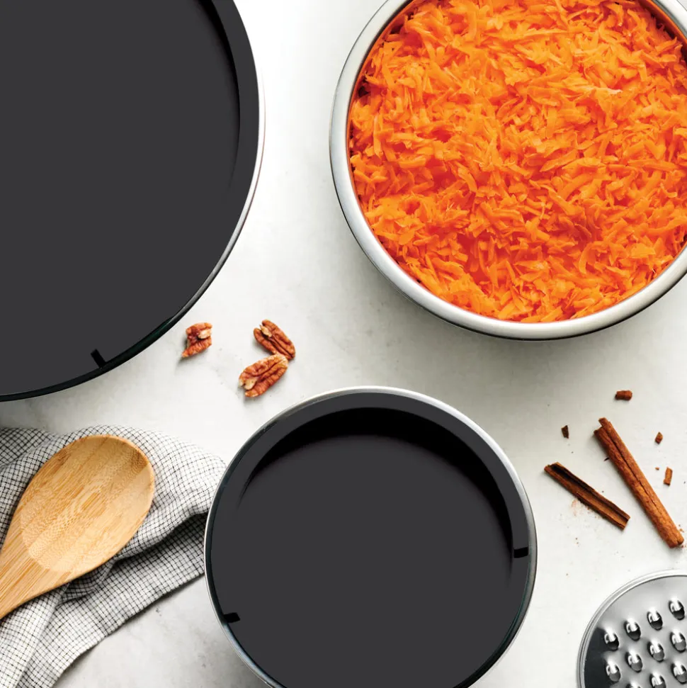 10 Piece Covered Stainless Steel and Silicone Mixing Bowl Set with Grating Tools