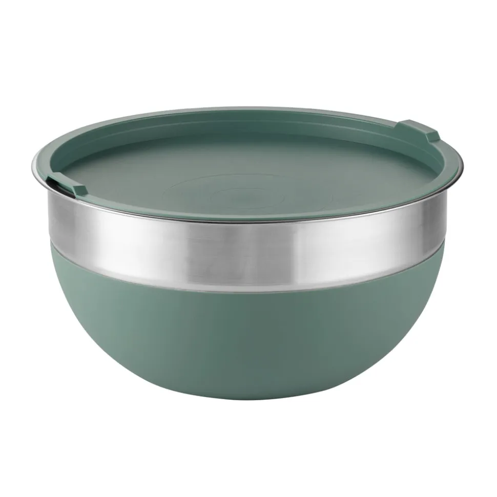 10 Piece Covered Stainless Steel and Silicone Mixing Bowl Set with Grating Tools