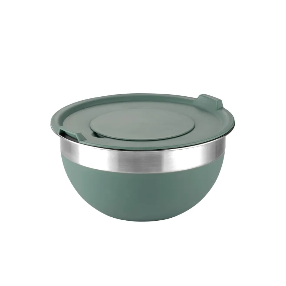 10 Piece Covered Stainless Steel and Silicone Mixing Bowl Set with Grating Tools