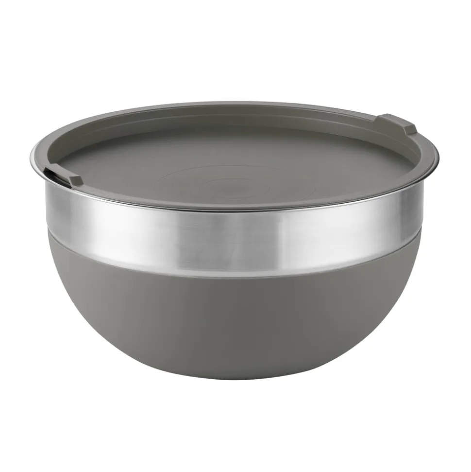 10 Piece Covered Stainless Steel and Silicone Mixing Bowl Set with Grating Tools