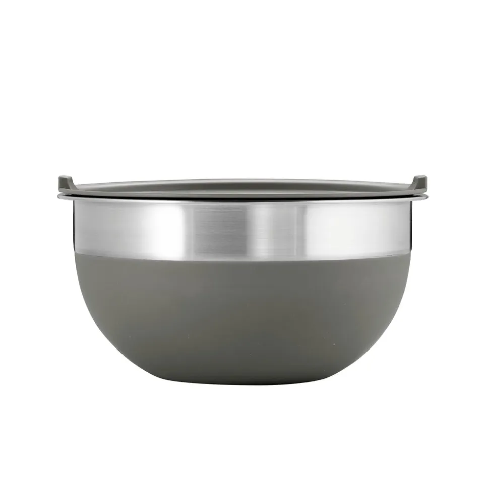 10 Piece Covered Stainless Steel and Silicone Mixing Bowl Set with Grating Tools