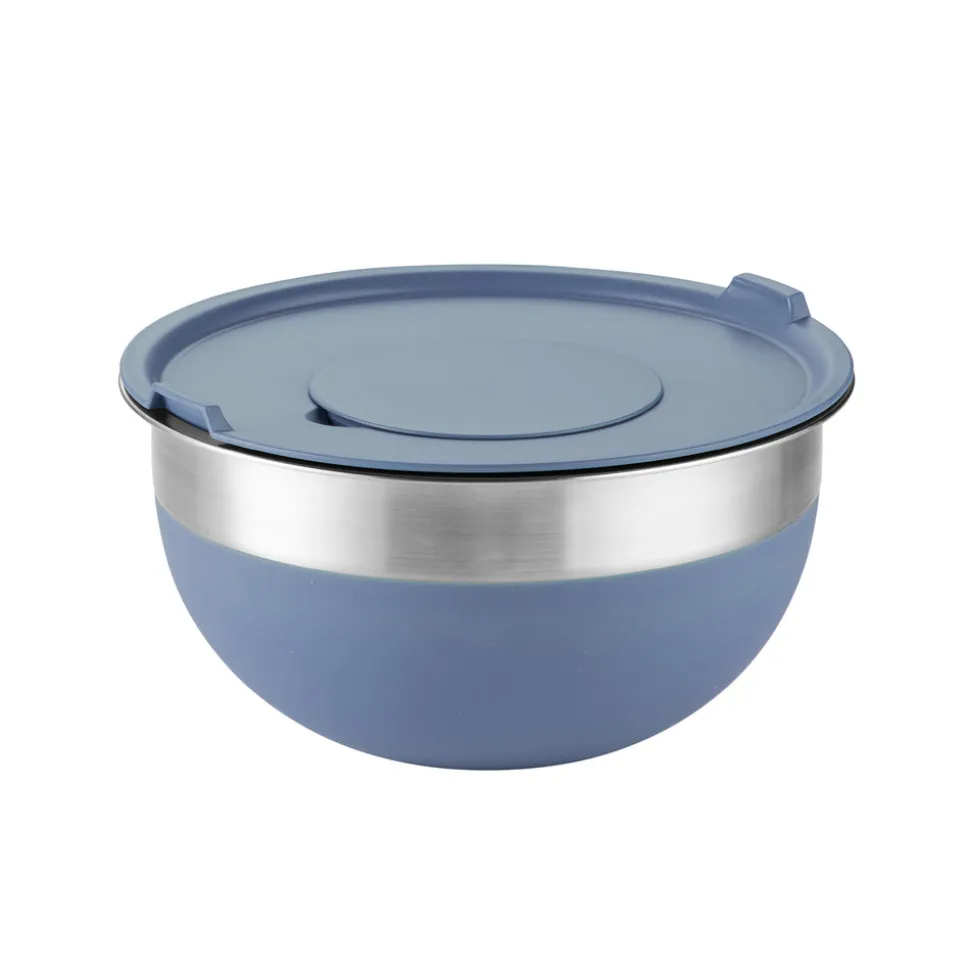 10 Piece Covered Stainless Steel and Silicone Mixing Bowl Set with Grating Tools
