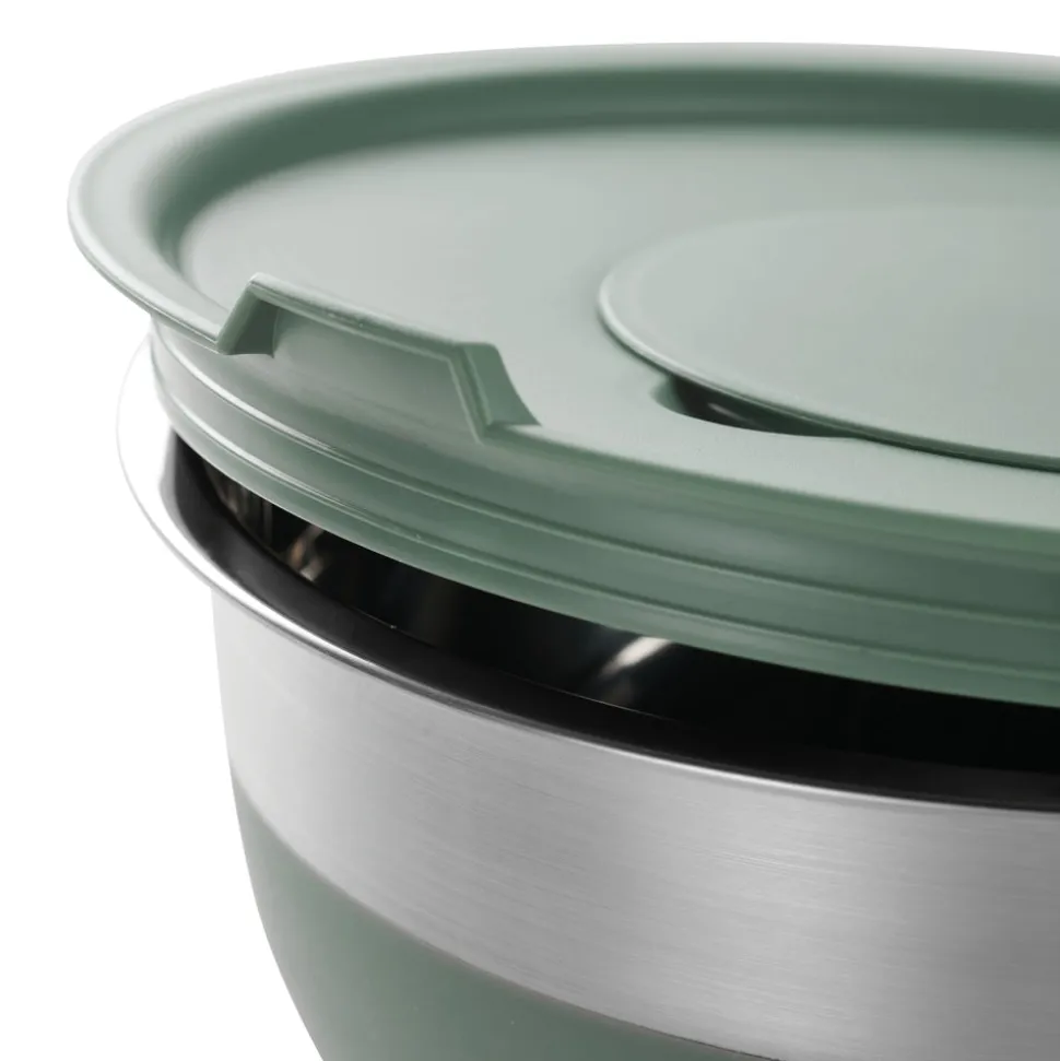 10 Piece Covered Stainless Steel and Silicone Mixing Bowl Set with Grating Tools