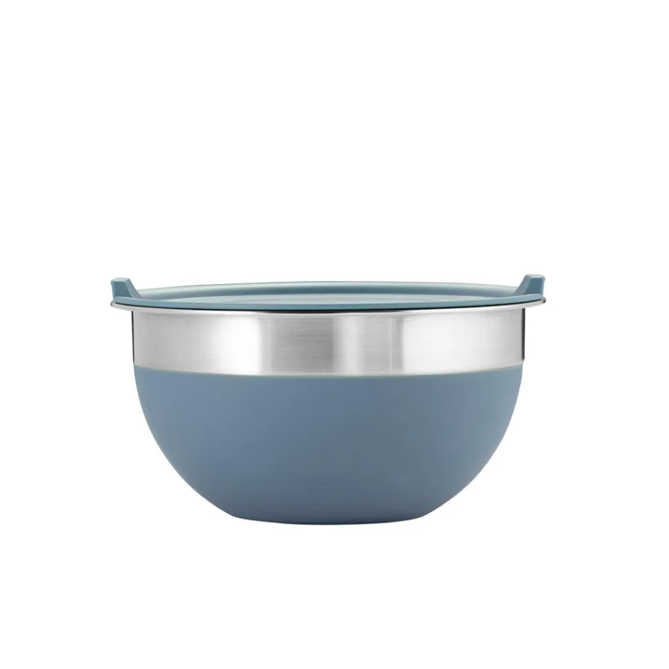 10 Piece Covered Stainless Steel and Silicone Mixing Bowl Set with Grating Tools