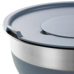 10 Piece Covered Stainless Steel and Silicone Mixing Bowl Set with Grating Tools