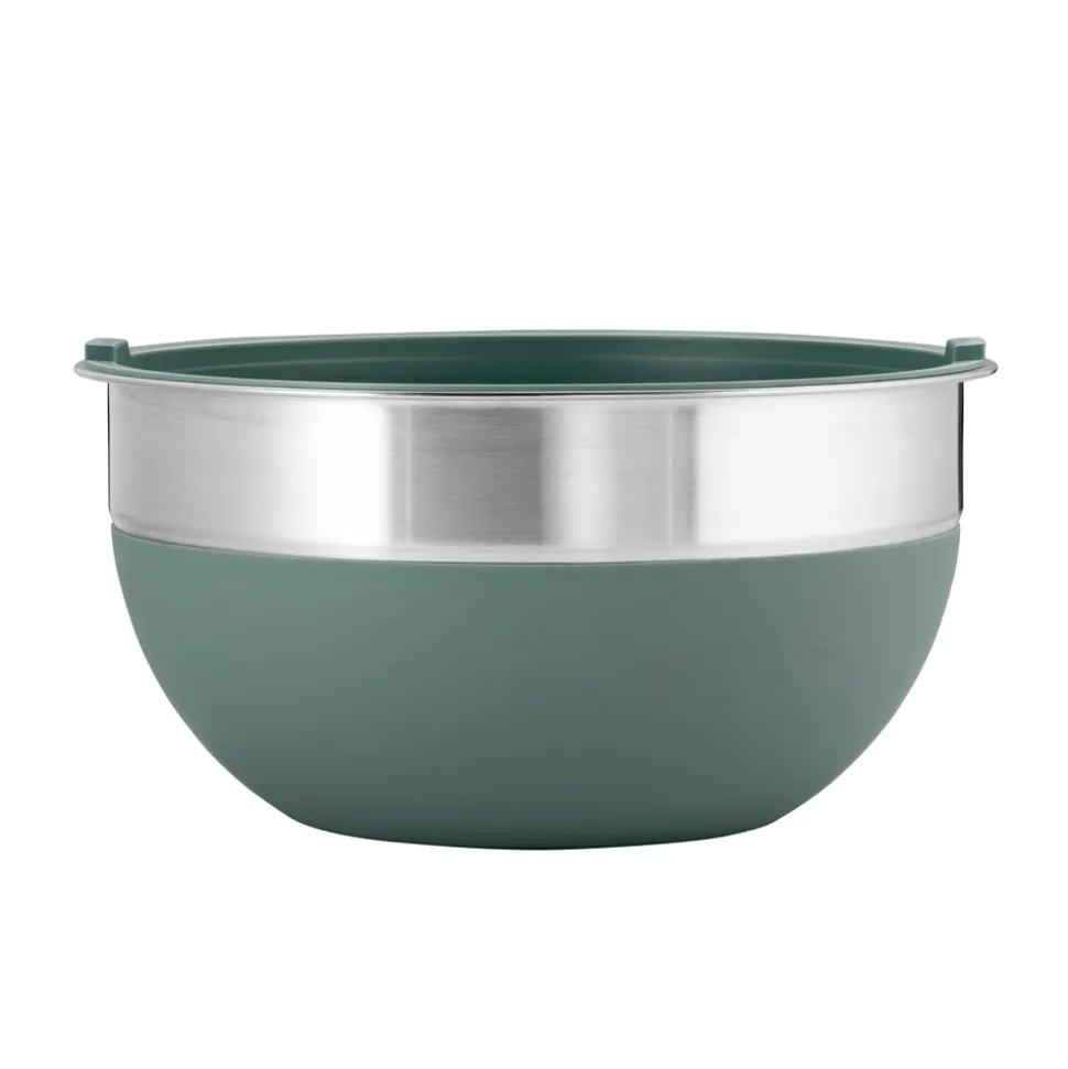10 Piece Covered Stainless Steel and Silicone Mixing Bowl Set with Grating Tools