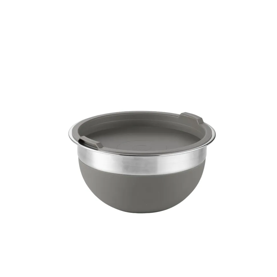 10 Piece Covered Stainless Steel and Silicone Mixing Bowl Set with Grating Tools