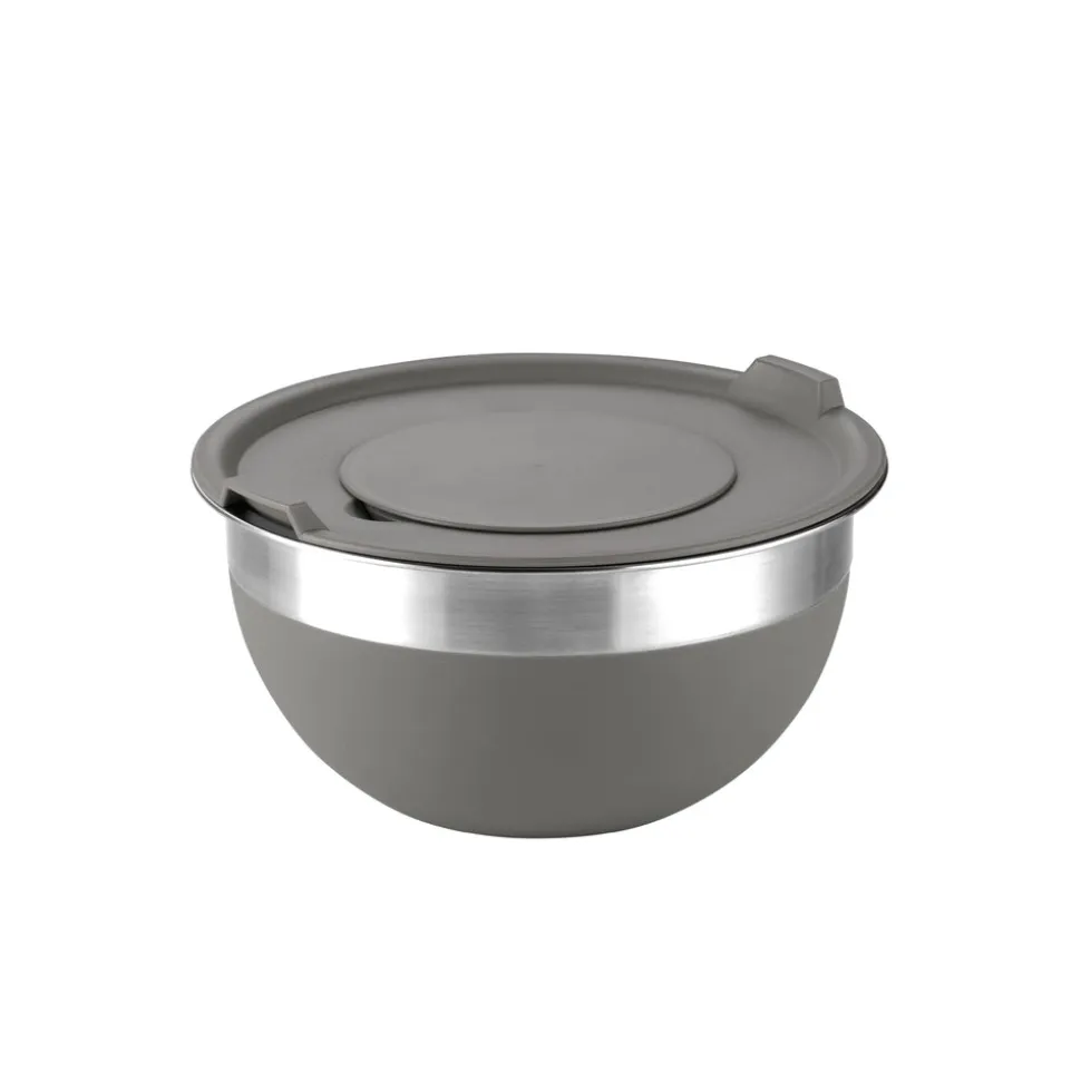 10 Piece Covered Stainless Steel and Silicone Mixing Bowl Set with Grating Tools