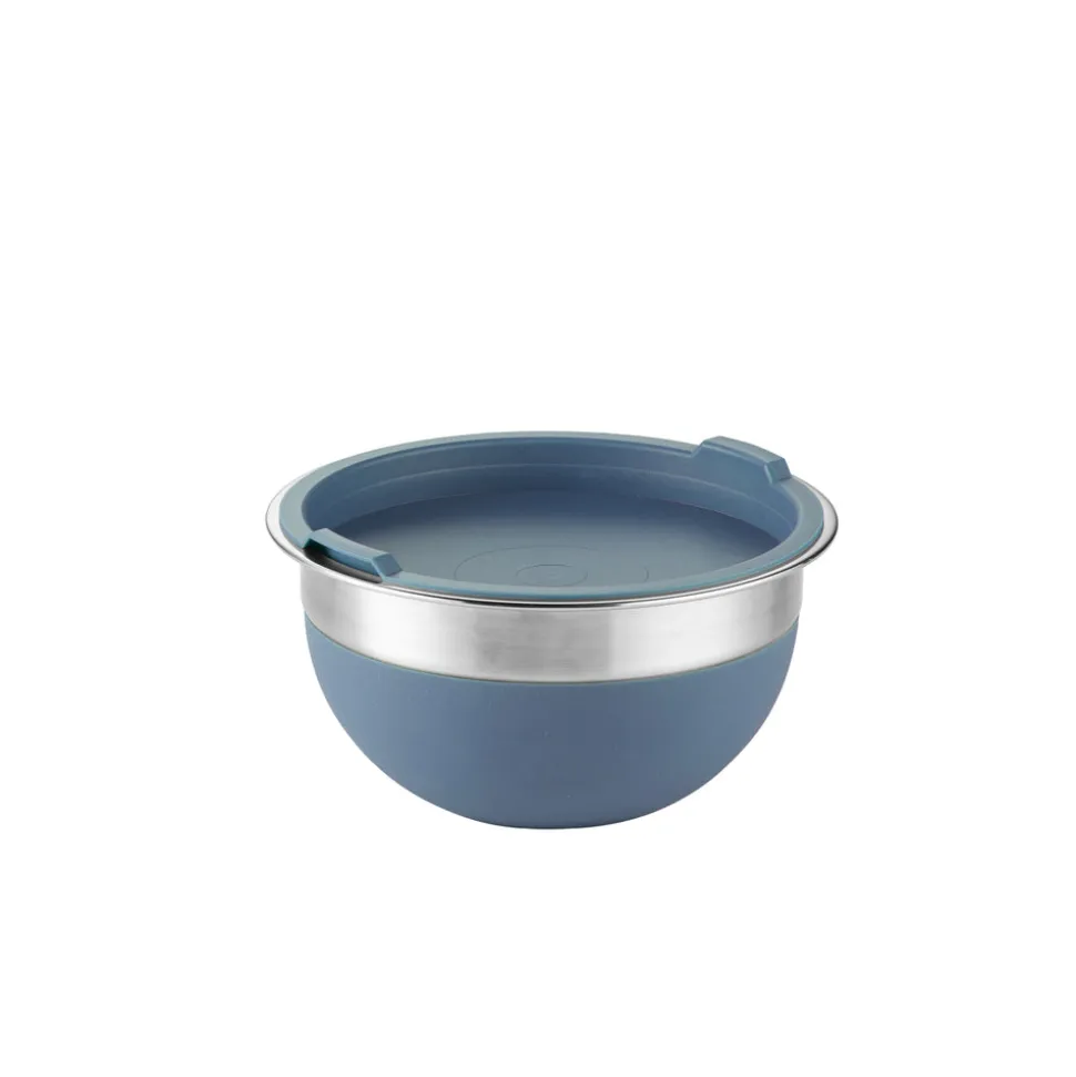 10 Piece Covered Stainless Steel and Silicone Mixing Bowl Set with Grating Tools