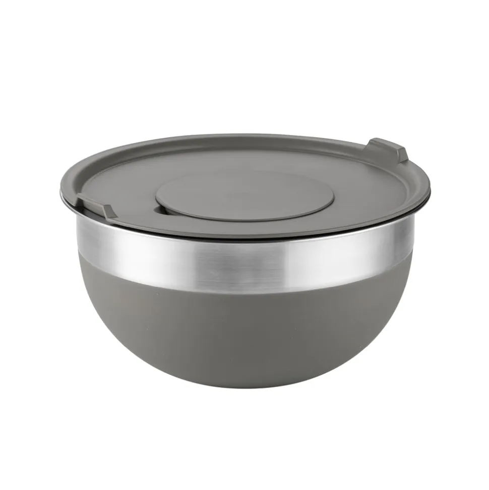 10 Piece Covered Stainless Steel and Silicone Mixing Bowl Set with Grating Tools