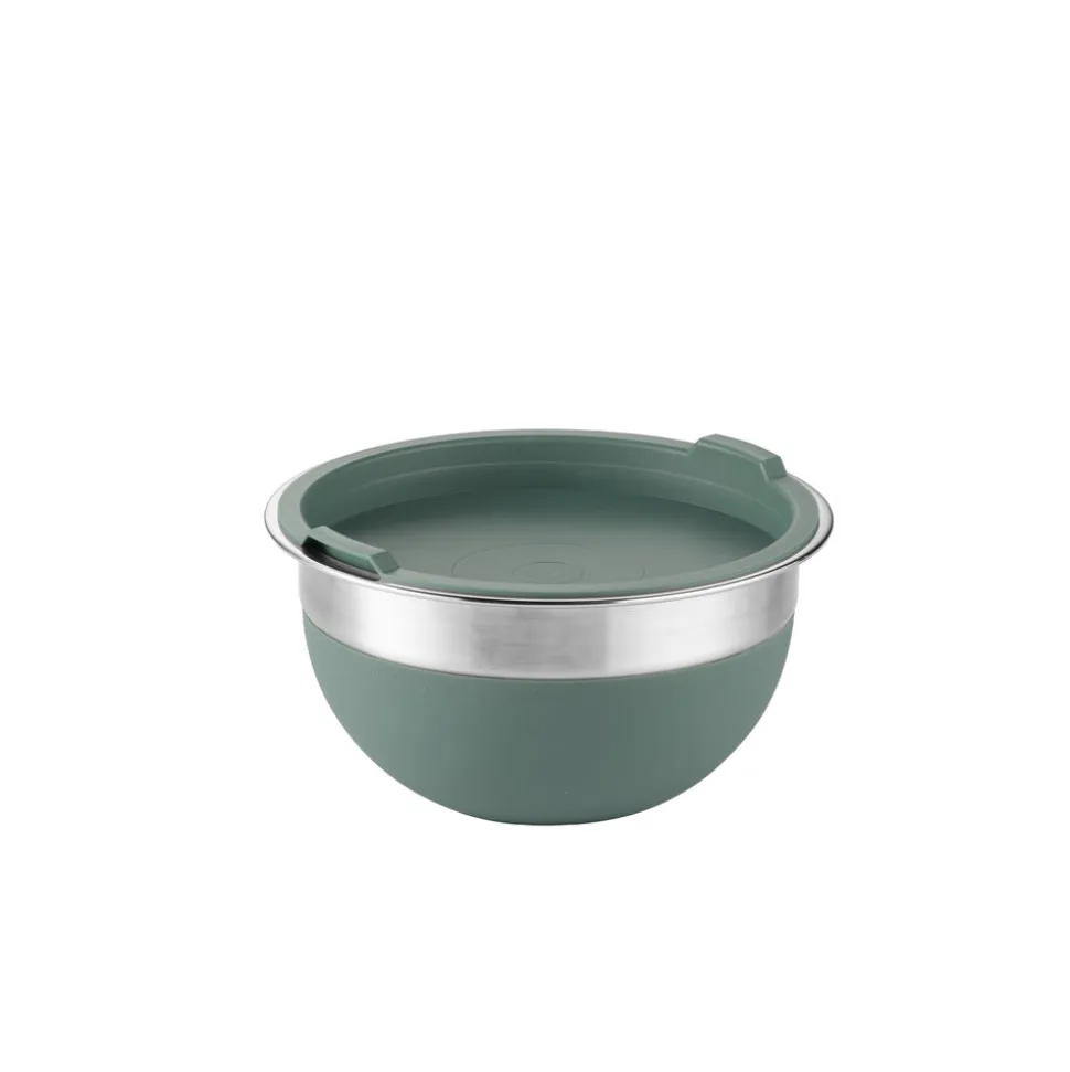 10 Piece Covered Stainless Steel and Silicone Mixing Bowl Set with Grating Tools