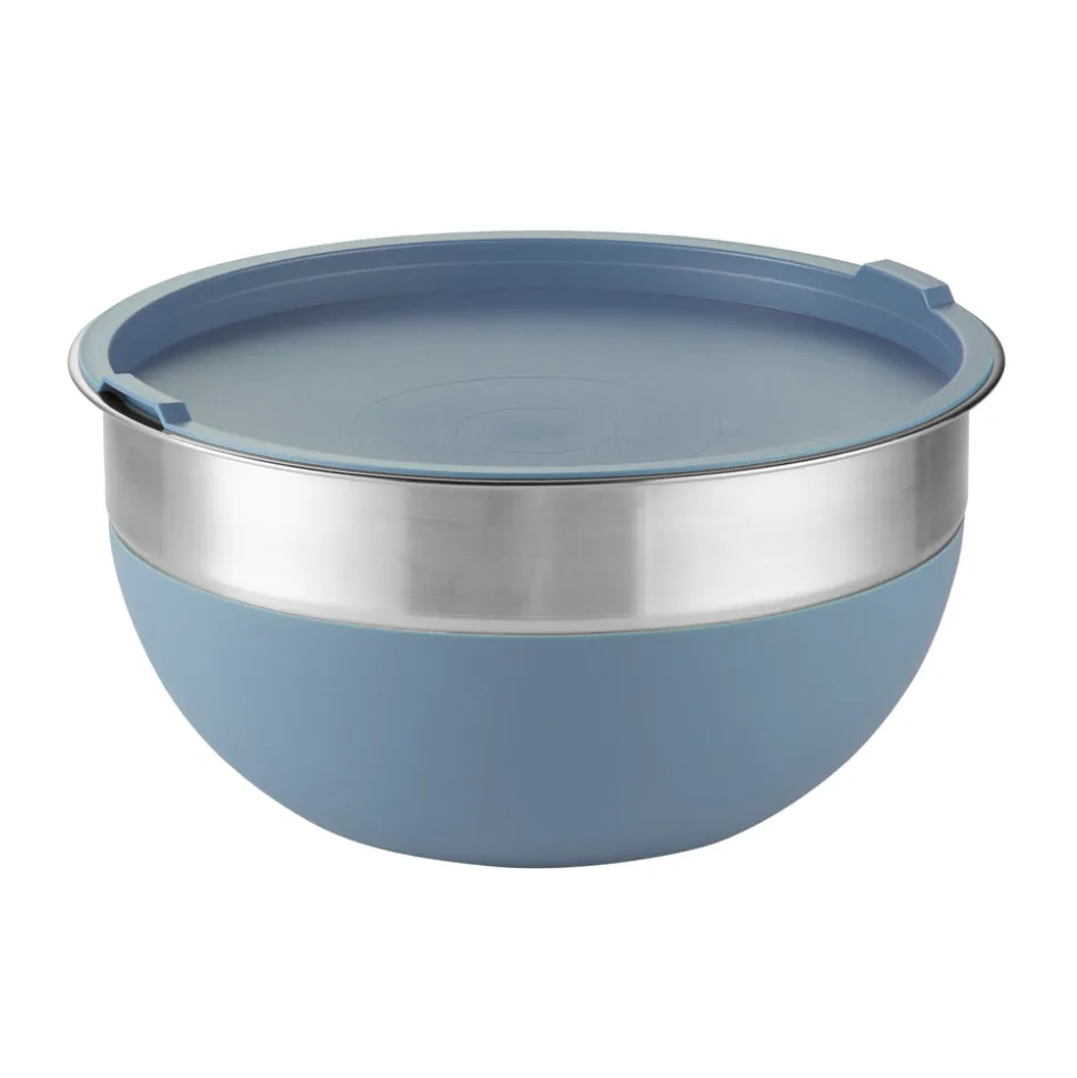 10 Piece Covered Stainless Steel and Silicone Mixing Bowl Set with Grating Tools
