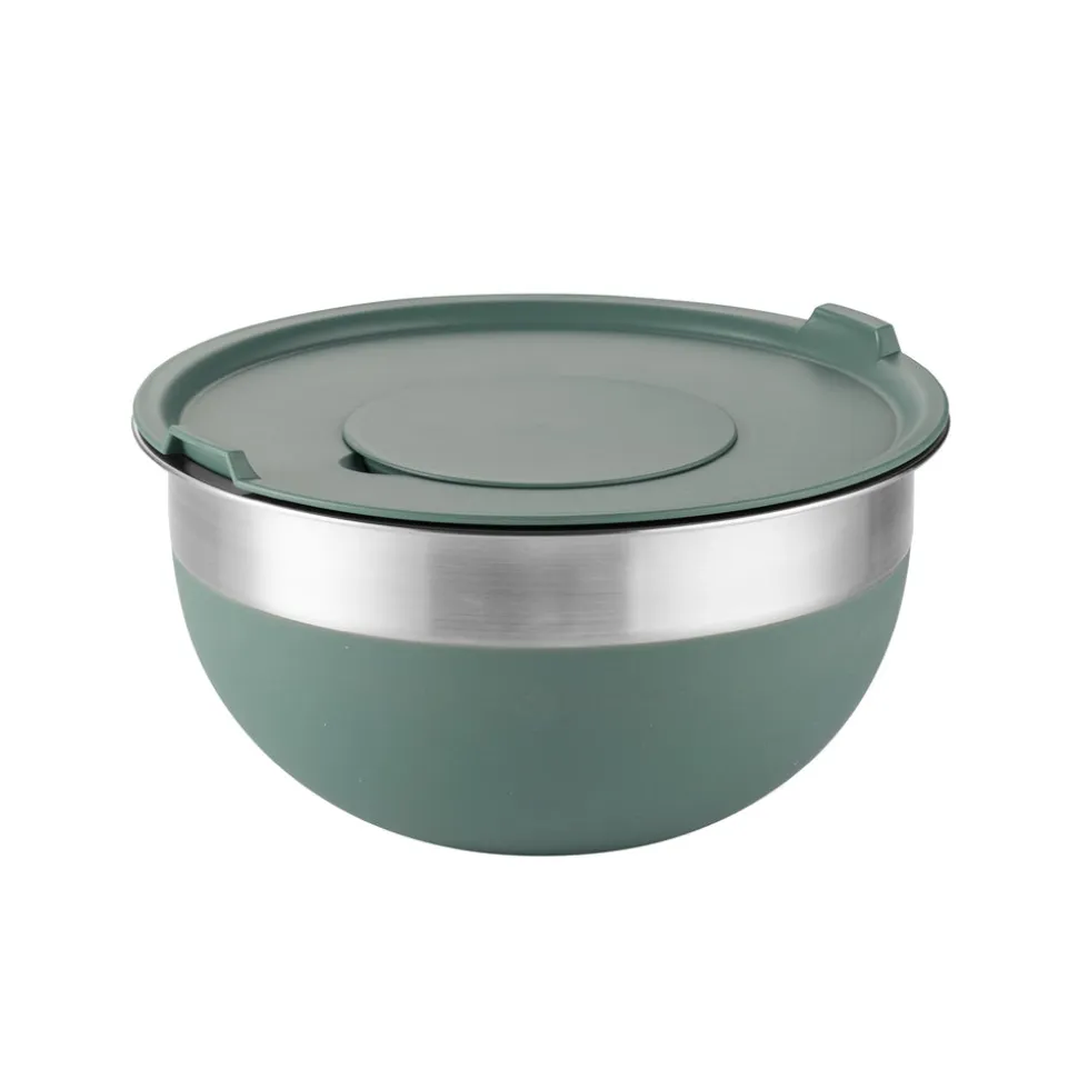 10 Piece Covered Stainless Steel and Silicone Mixing Bowl Set with Grating Tools